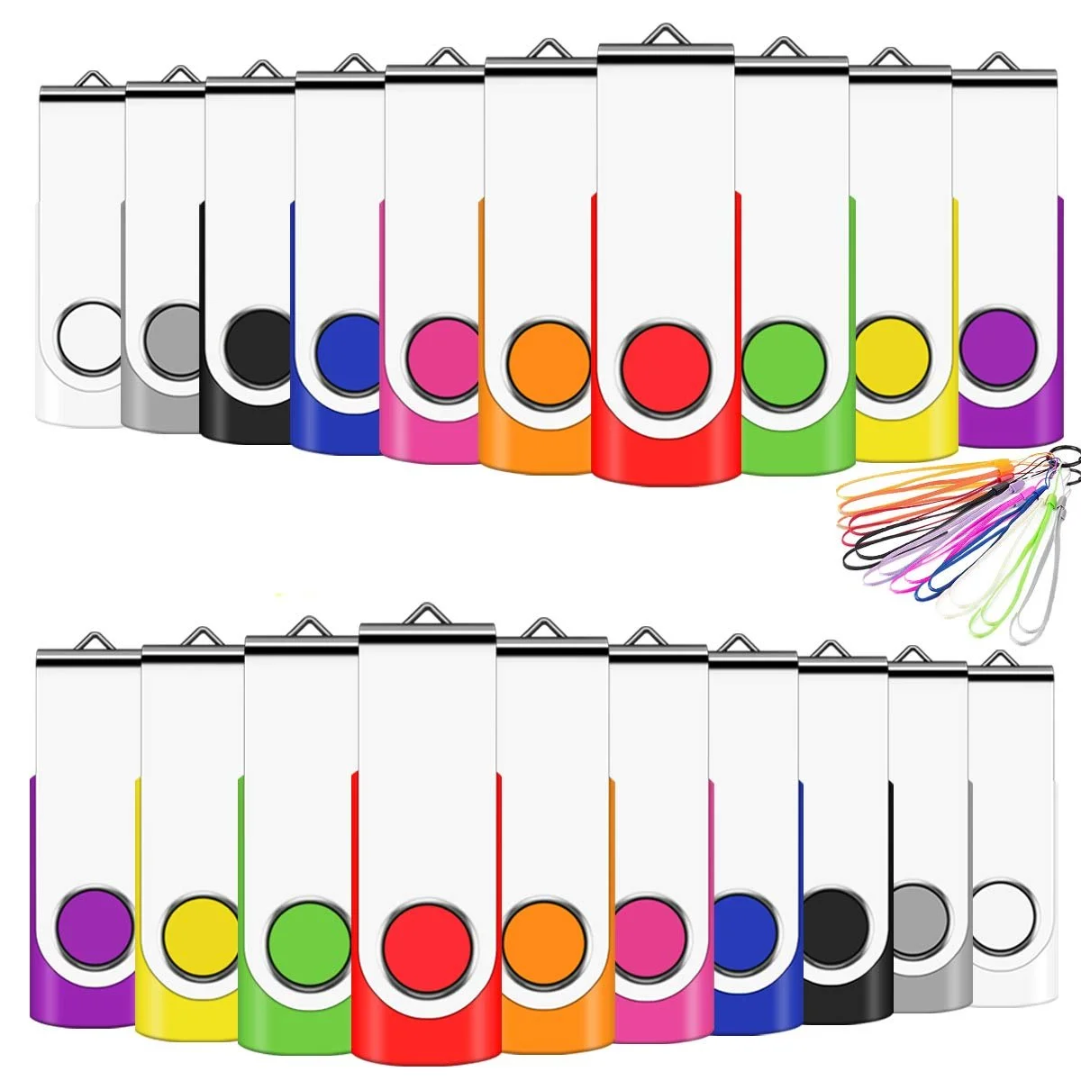 USB-накопичувач EASTBULL 1GB USB 2.0 Rotate Metal 20 шт. Різнокольоровий, фото №1
