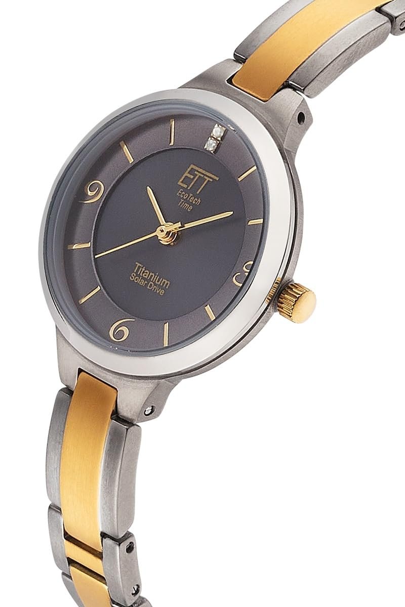 Часы Аналоговые ETT Eco Tech Time Solar ELS-12146-52M Женские Титановый Ремешок, Классический, фото №3