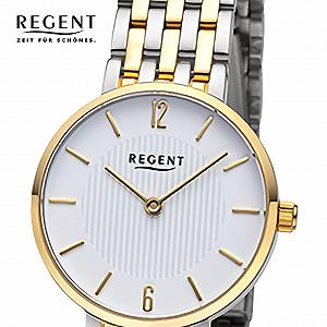 Женские часы REGENT F-1486, нержавеющая сталь, аналоговые, двухцветный, 5 ATM, браслет synthetic.ua - Фото 1