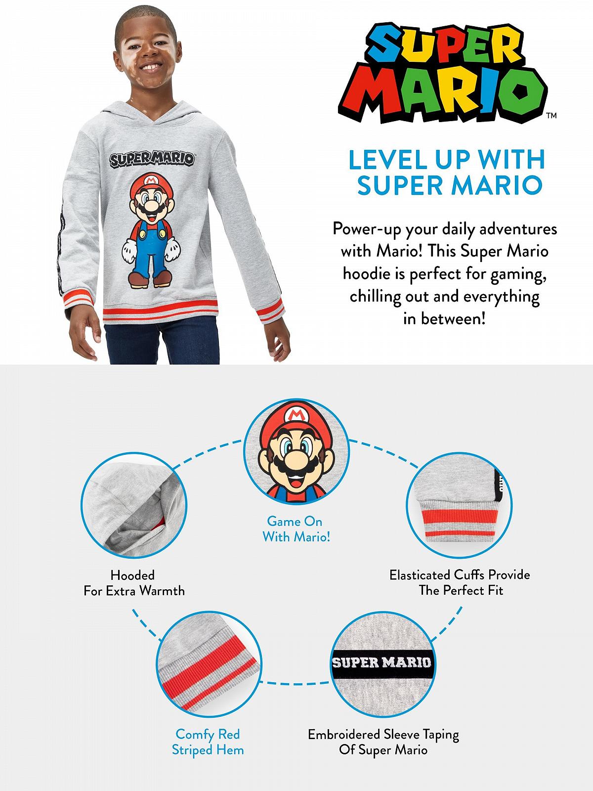 Худі Super Mario Luigi Pullover для хлопчиків Офіційний мерч Mario, фото №7