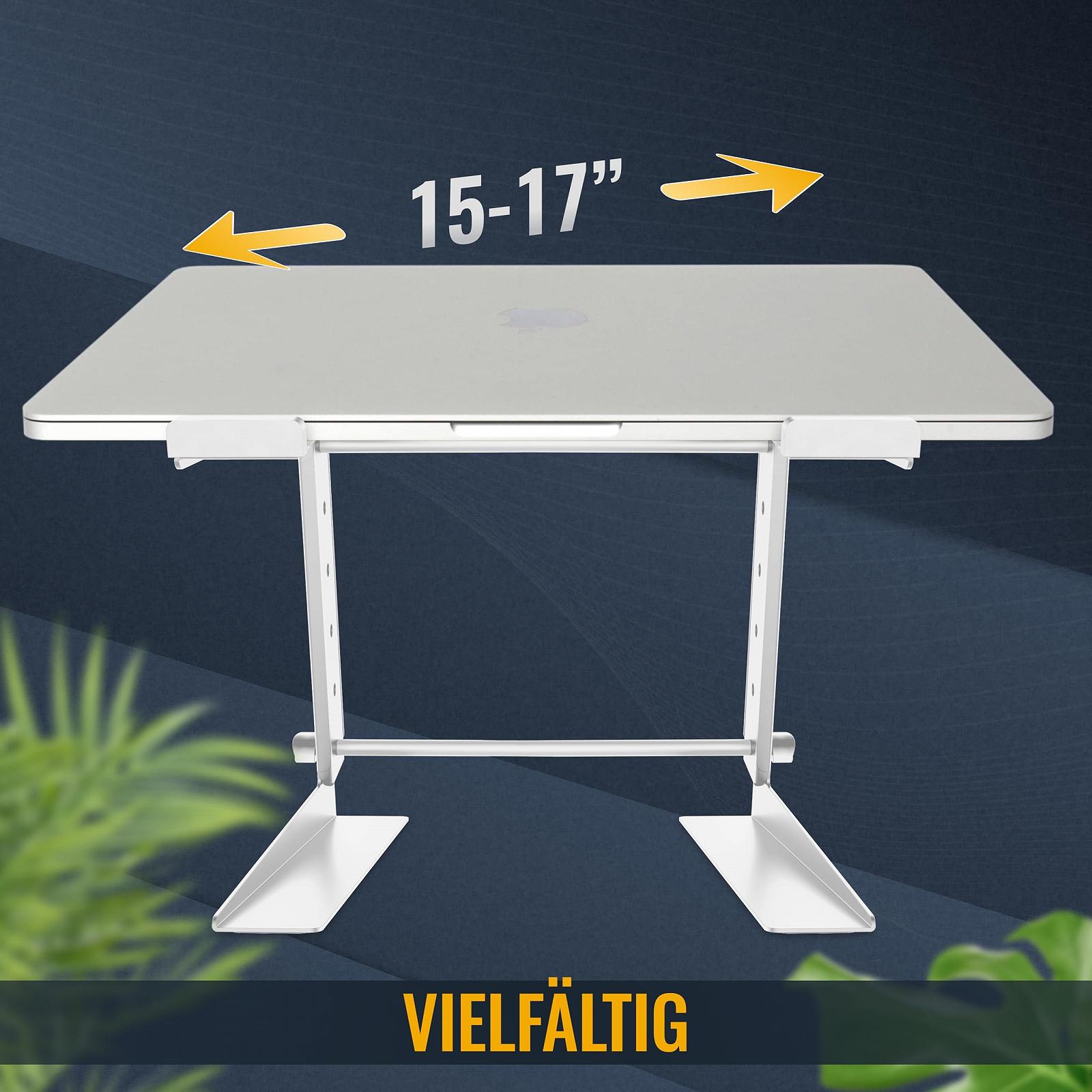 Підставка для ноутбука RICOO Регульована по висоті Універсальна для 15-17 дюймів LS01-W Тримач для ноутбука до 3 кг Білий, фото №4