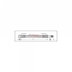 Тормозной шланг METZGER 4110347 SEAT VOLVO передний мост слева - Фото 1