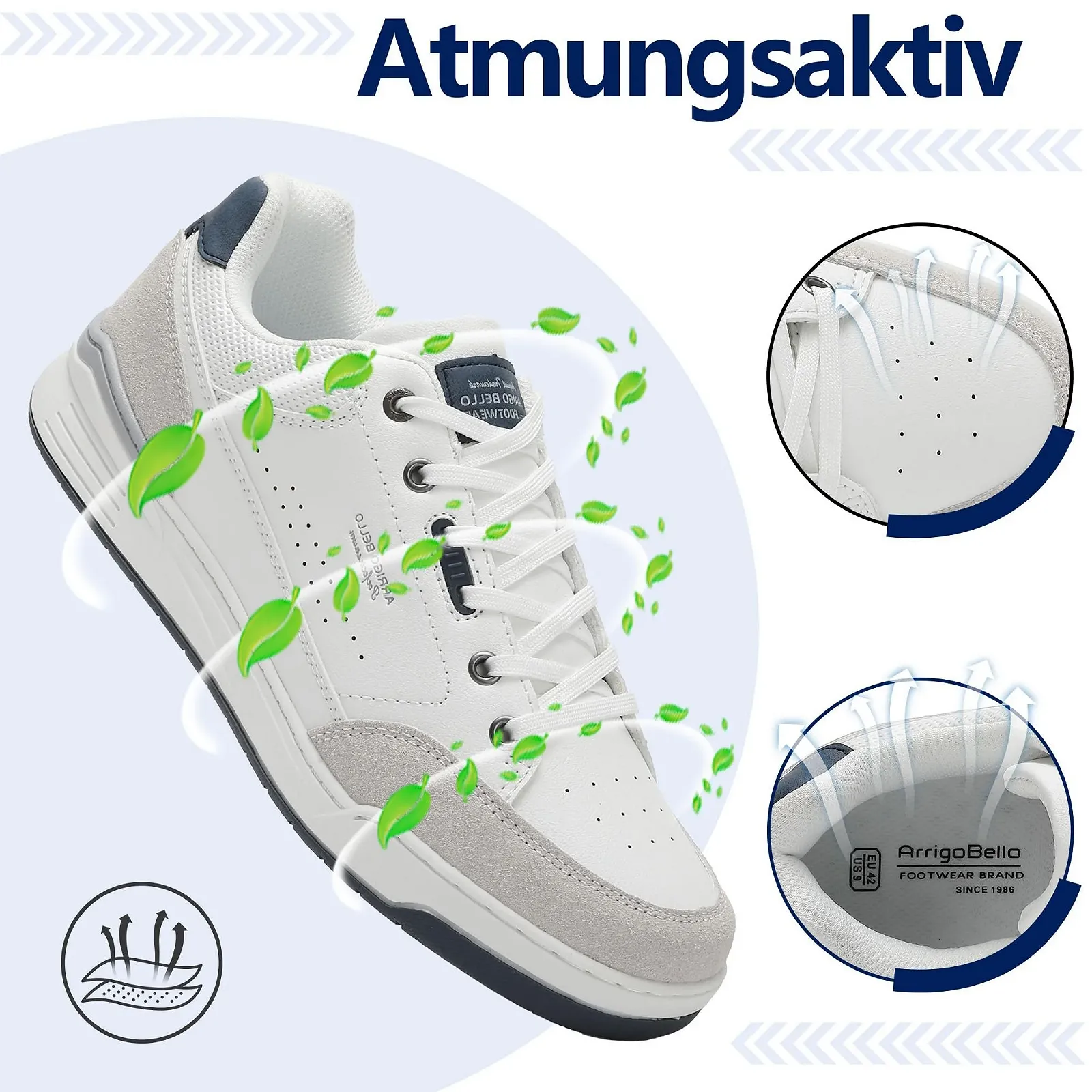 Кроссовки AX BOXING Мужские Деловой Повседневный На Шнуровке Нескользящие Легкие Спортивные Размер 41-46 EU, фото №3