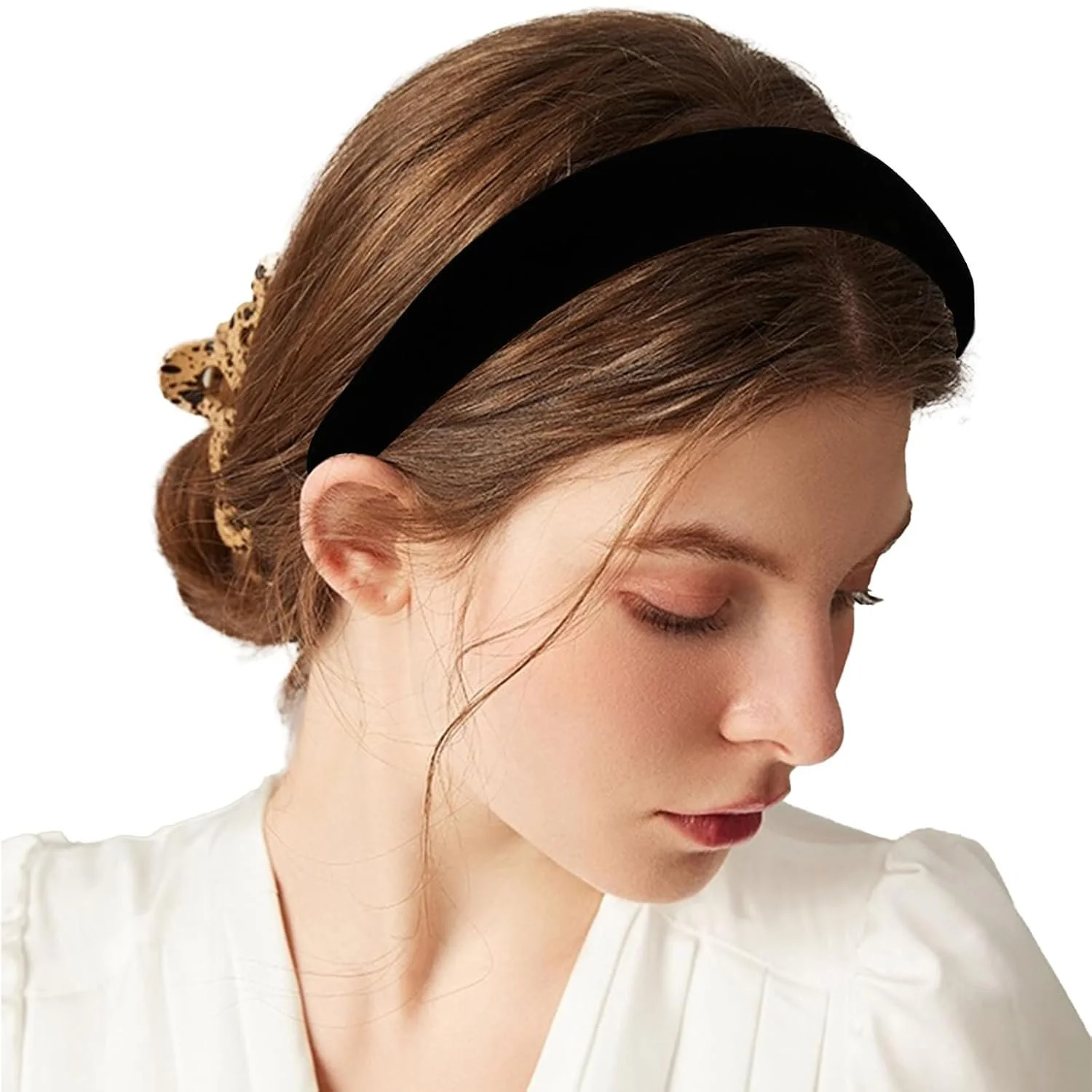 Обруч Бархатный Черный, фото №3