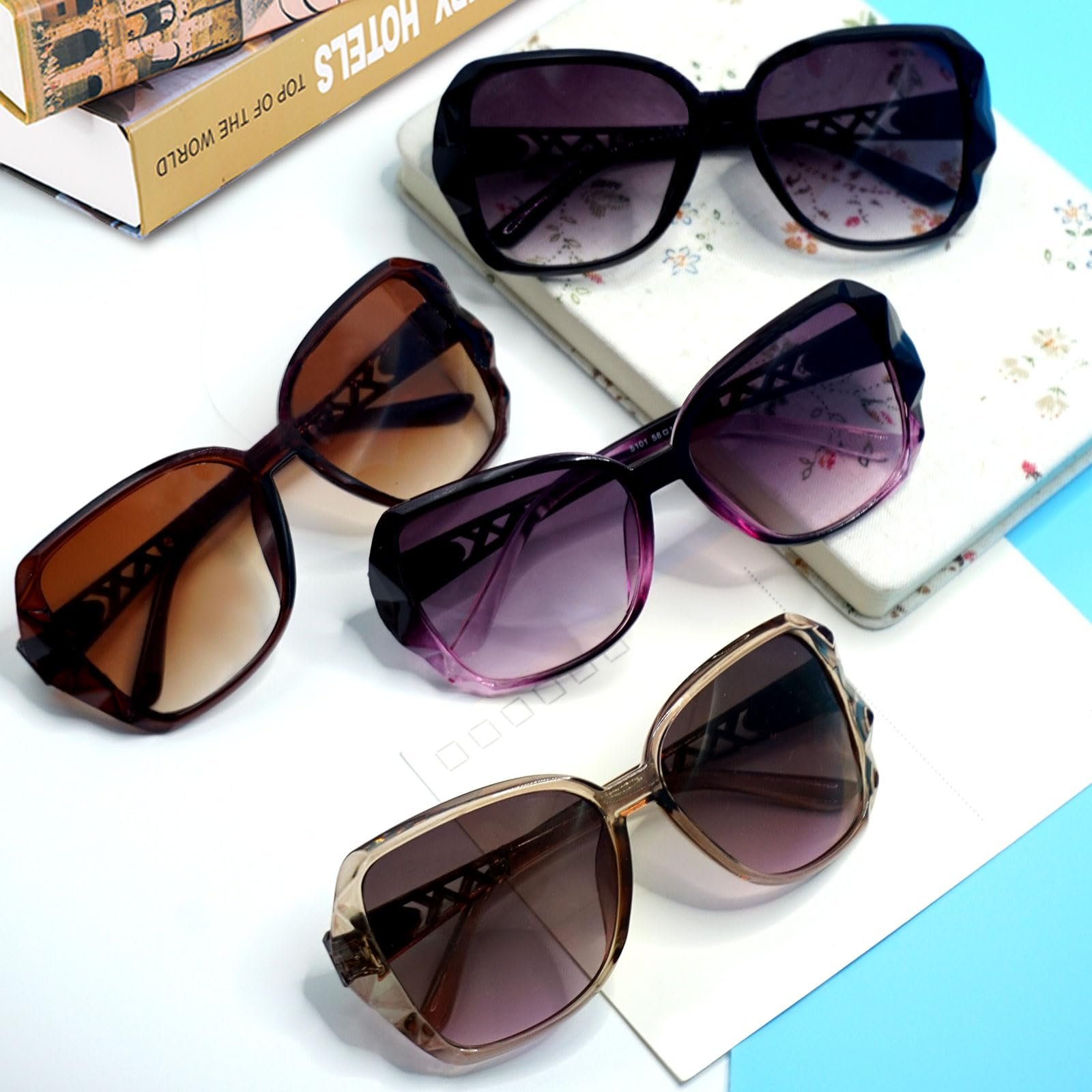 Сонцезахисні окуляри XWCHASA Великі Жіночі Класичні Трендові Вінтажні Модні, фото №7