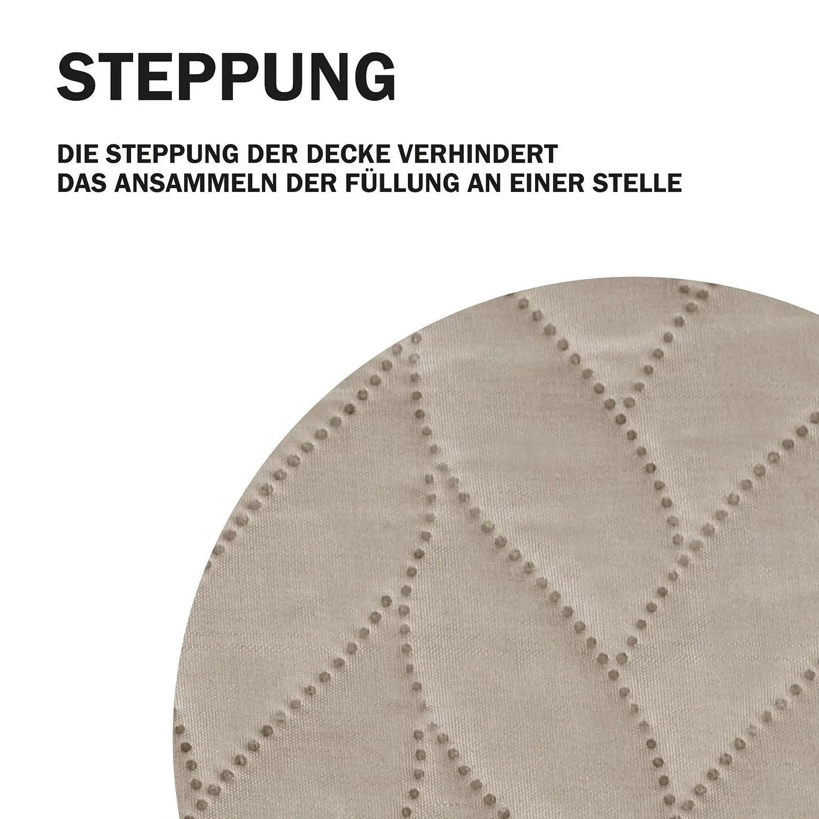 Покрывало XXL 220 x 240 см с прослойкой (Бежевый), фото №6