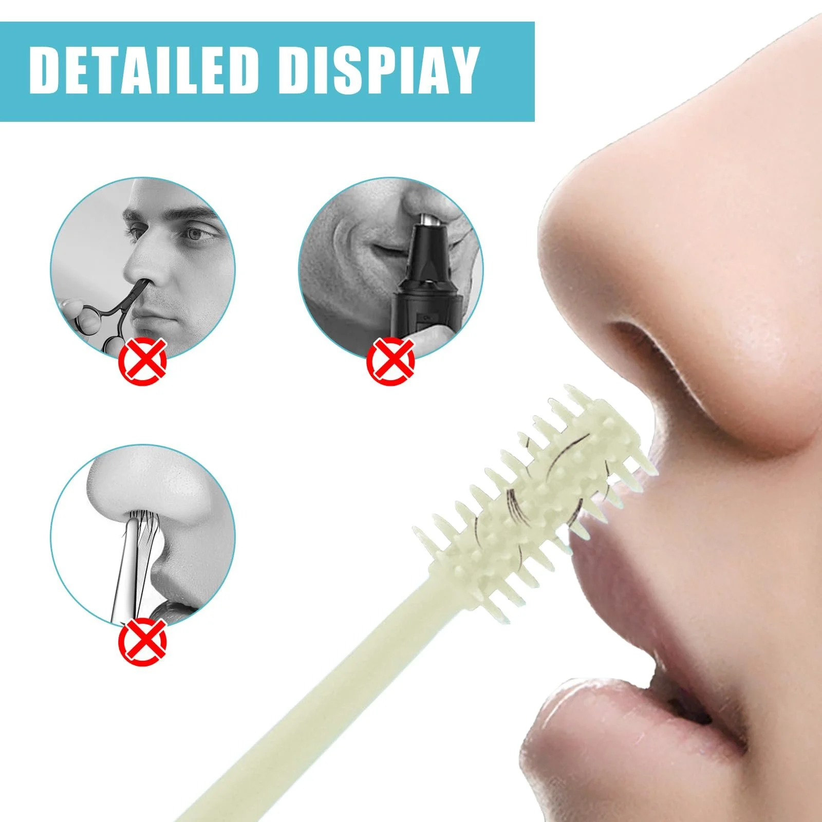 Тример Rienan 6 пакет 2-в-1 для носових волосся для чоловіків, фото №4