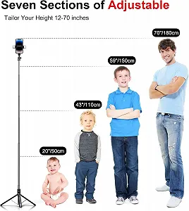 Гібридний штатив-селфіпалиця ASHINER P100D з LED-підсвічуванням та Bluetooth-пультом Чорний ціна на synthetic.ua - Фото 1 Гібридний штатив-селфіпалиця ASHINER P100D з LED-підсвічуванням та Bluetooth-пультом Чорний synthetic.ua - Фото 1