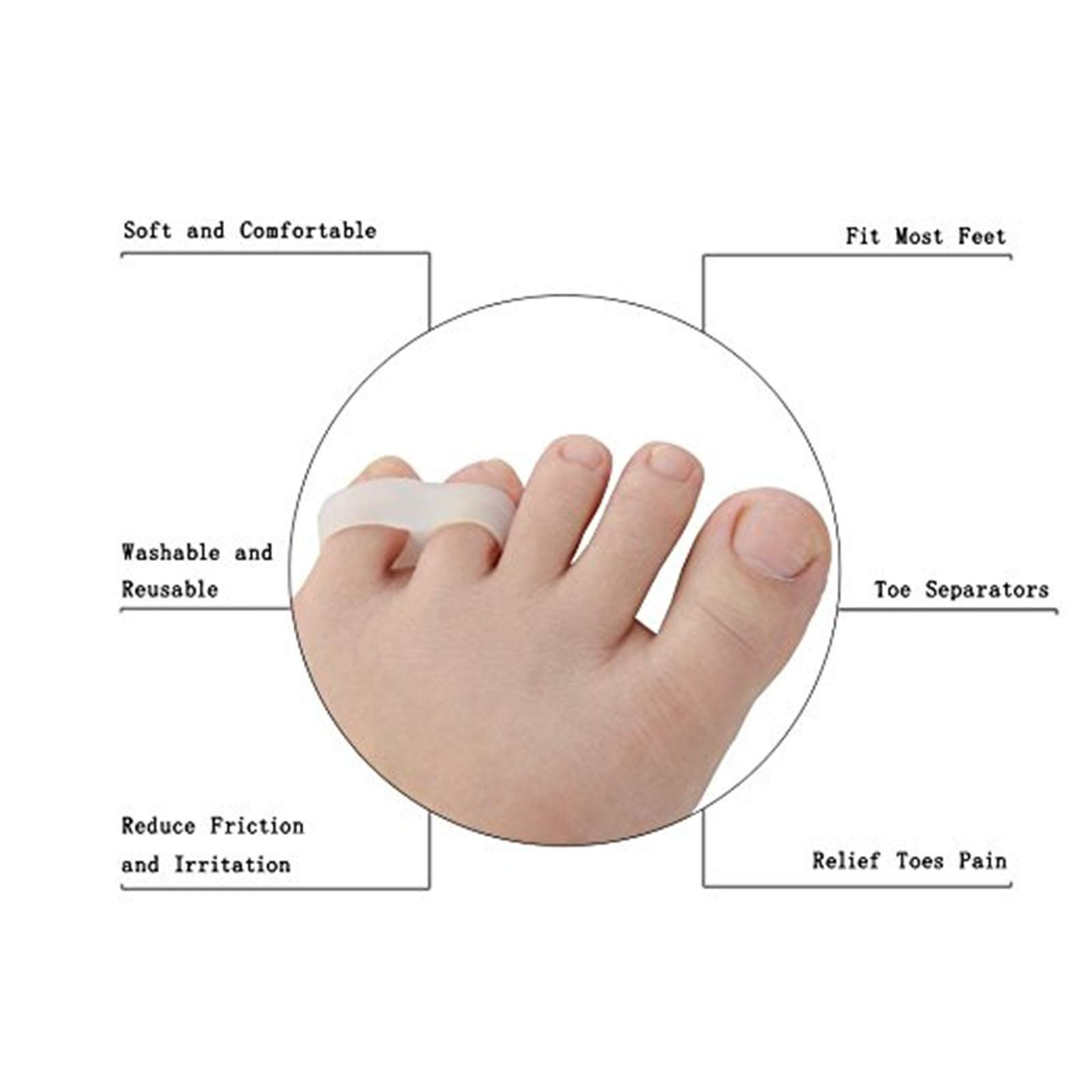 Гелеві роздільники для маленьких пальців CareforYou, 4 шт, фото №3