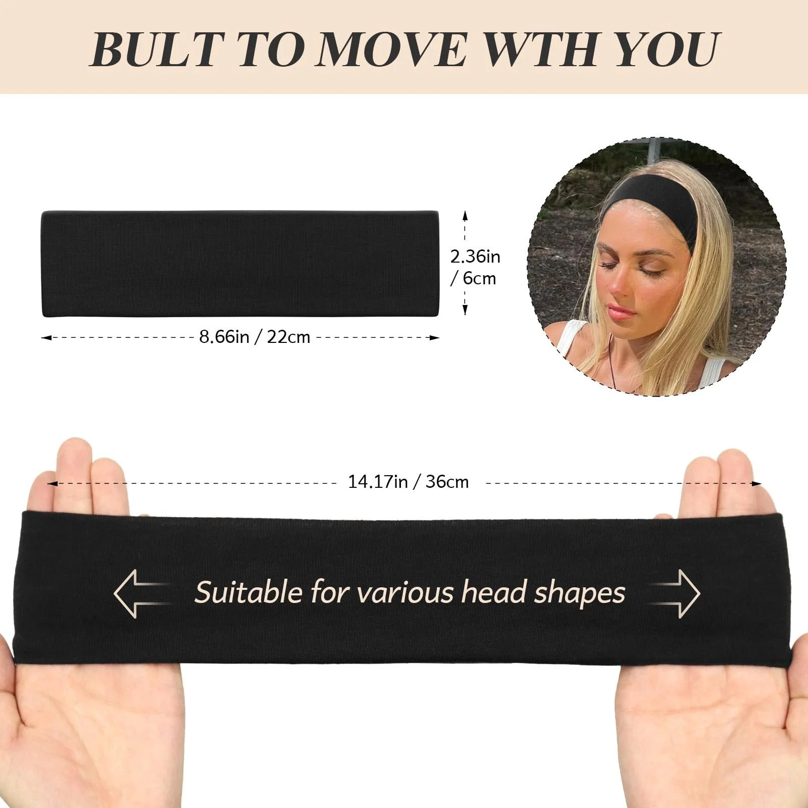 Тонкий Жіночий Пов'язка 3 шт. Спортивний, фото №6 Тонкий Жіночий Пов'язка 3 шт. Спортивний, фото №6