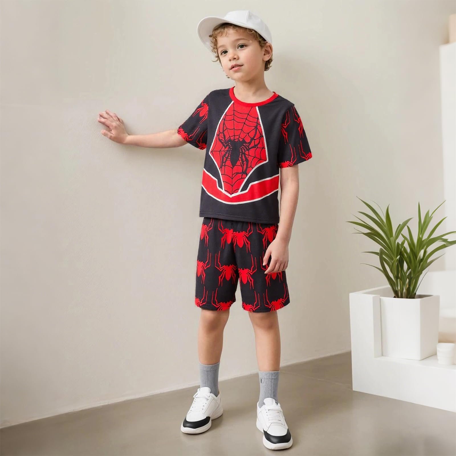 Комплект піжами для хлопчиків Trsenvrml Літня з короткими рукавами Spider, фото №3