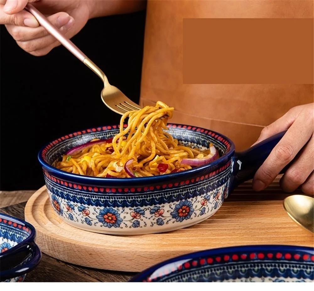 Форма для запекания Керамическая 600 мл с одной ручкой, фото №3