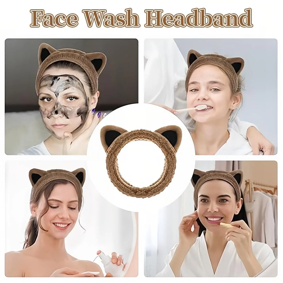 Пов'язка для волосся Кораловий Фліс для макіяжу, фото №5