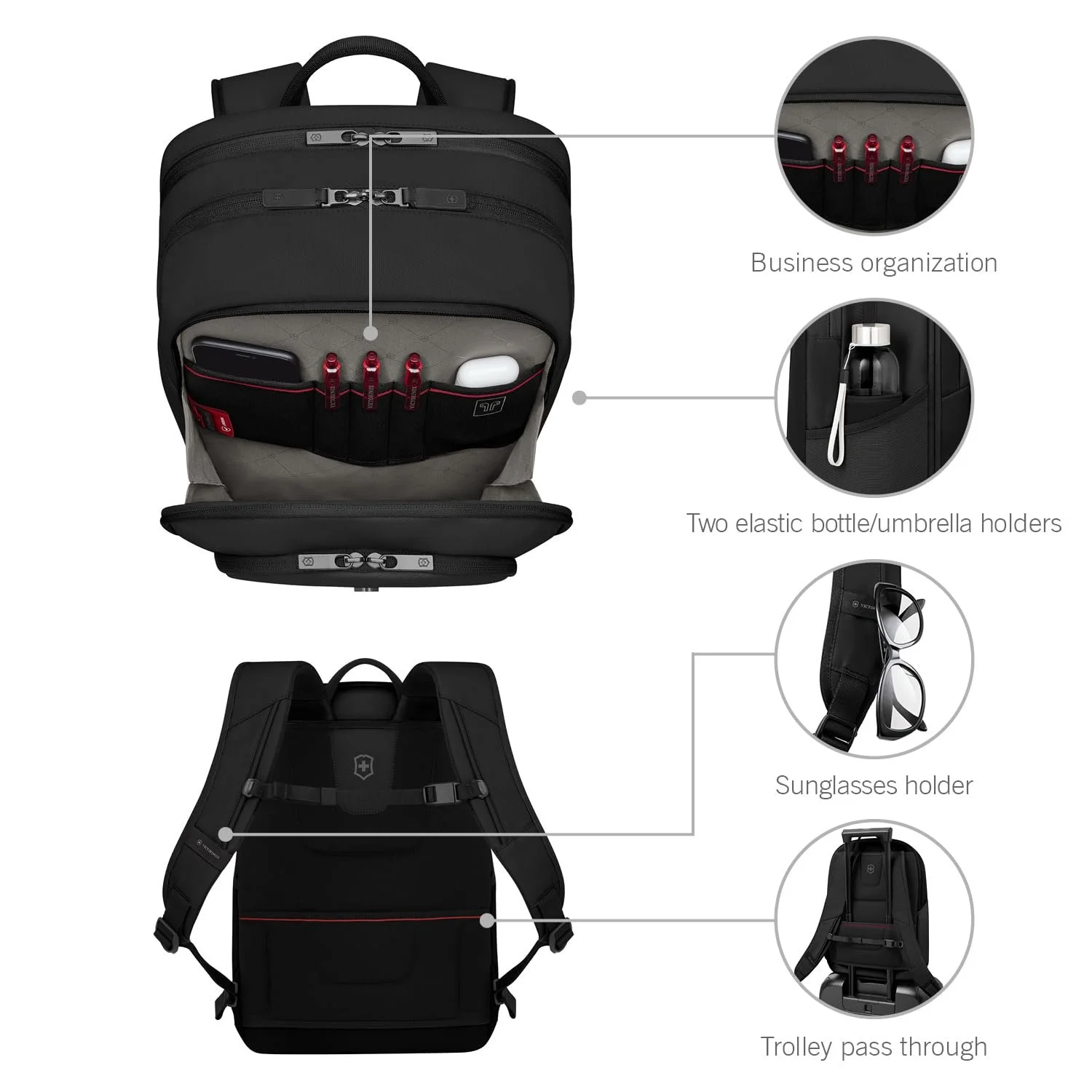 Рюкзак для ноутбука Victorinox Altmont Modern Deluxe 15.6 дюйма Black, фото №4 Рюкзак для ноутбука Victorinox Altmont Modern Deluxe 15.6 дюйма Black, фото №4