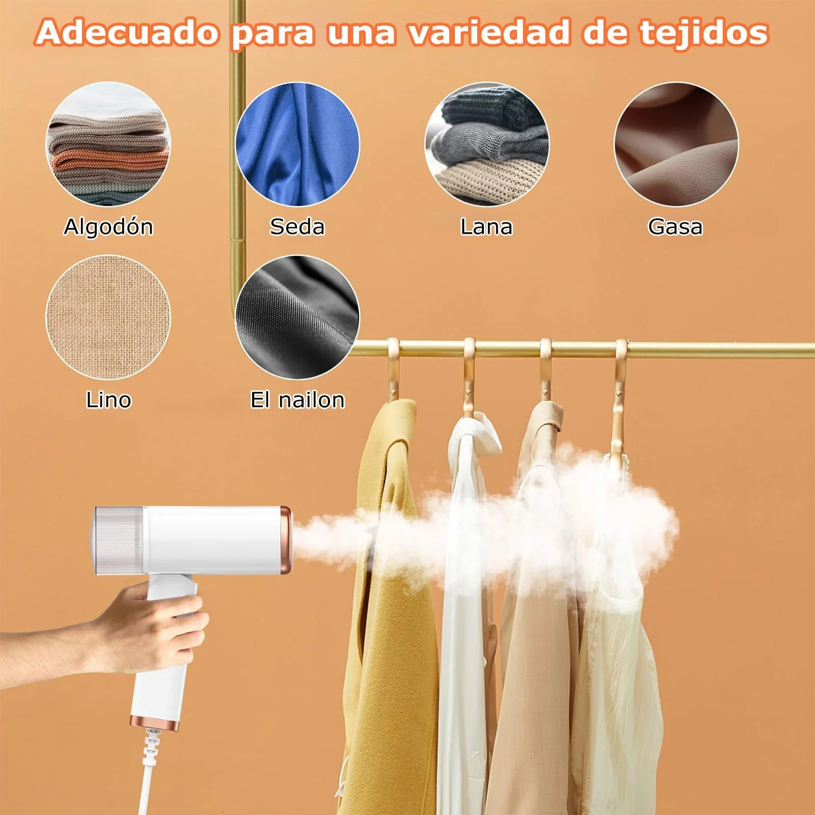 Ручной отпариватель 1000 W 150 ml Портативный Складной Белый, фото №6