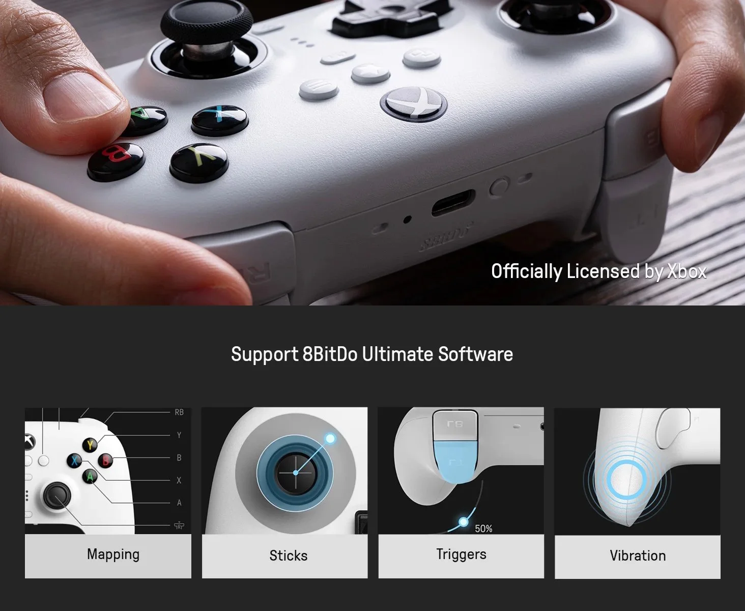 Геймпад 8Bitdo Ultimate 3 White + Док-станция, фото №13