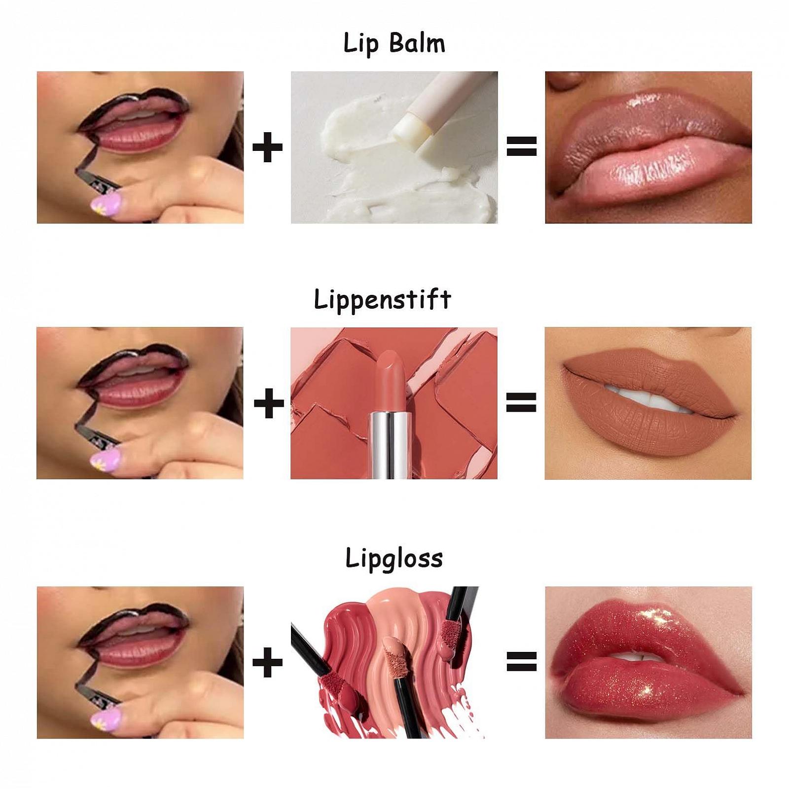 Контур для губ EONFAVE Съемный Водостойкий Матовая Коричневая Помада для губ, фото №7