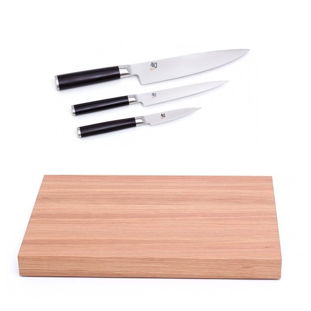 Набор: Нож KAI Shun Classic DM-0789, DM-0700, DM-0701, DM-0702 и разделочная доска, фото №1