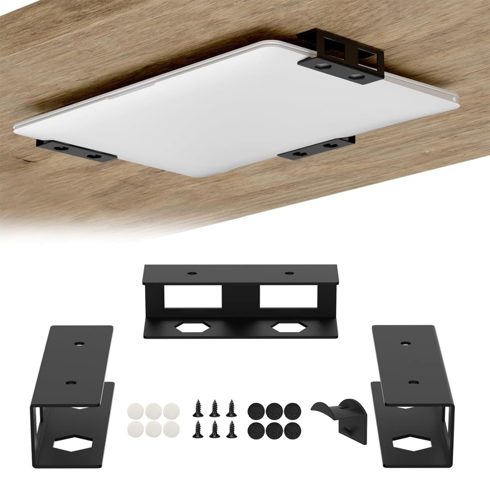 Держатель для ноутбука Robuste под стол с крепежным винтом, компактный кронштейн, полка для хранения ноутбука под столом для устройств, фото №8 Держатель для ноутбука Robuste под стол с крепежным винтом, компактный кронштейн, полка для хранения ноутбука под столом для устройств, фото №8