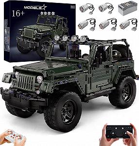 Технік для автомобіля Jeep Wrangler з набором двигунів 1:8 Великий набір моделей автомобілів 2078 штук блоків Jeep Wrangler - Фото 1