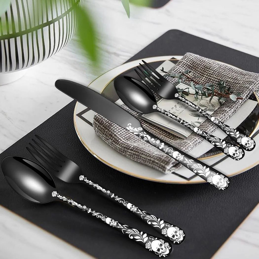 Набор столовых приборов XIAOYU Gothic Skull Bizarre Halloween 5 штук, фото №5 Набор столовых приборов XIAOYU Gothic Skull Bizarre Halloween 5 штук, фото №5