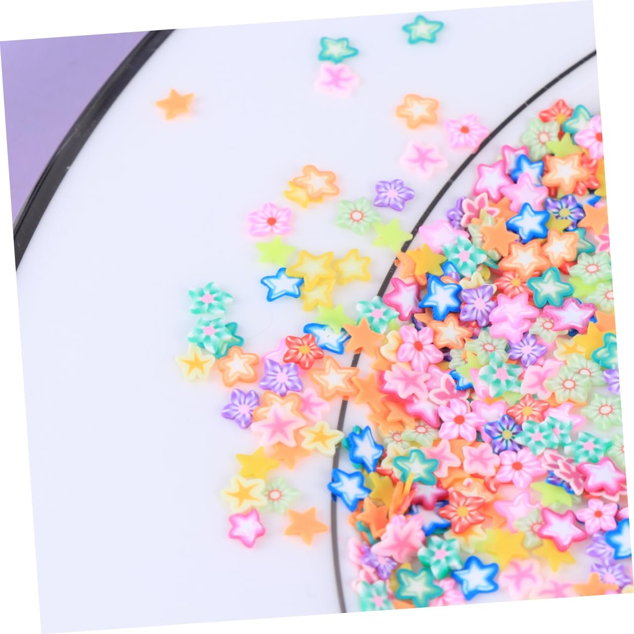 Украшения для ногтей Керамика Фрукты Beavorty 1000 штук Цветные Пятиконечная звезда, фото №6