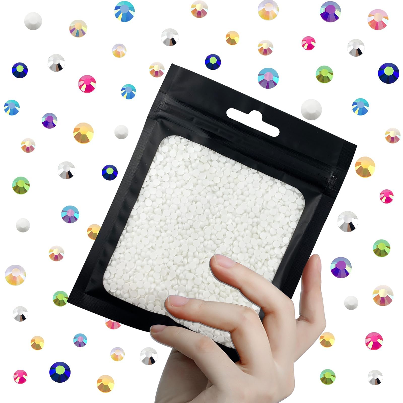 Стрази Білі 3 мм, 5000 шт., фото №1