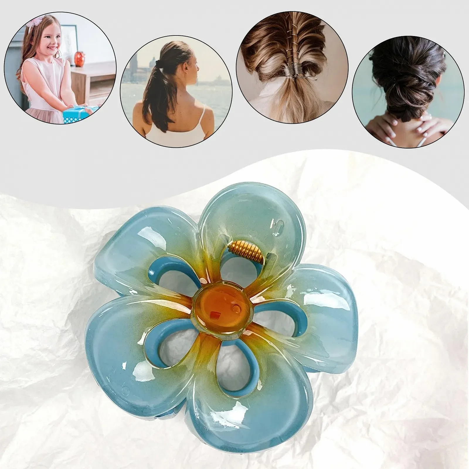 Заколки для волос Акриловые Прочные Зажимы для волос для женщин Аксессуары для укладки волос Большие нескользящие Заколки для волос для пляжей, фото №4 Заколки для волос Акриловые Прочные Зажимы для волос для женщин Аксессуары для укладки волос Большие нескользящие Заколки для волос для пляжей, фото №4