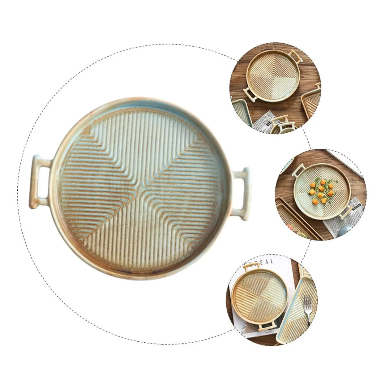 Форма для запекания Zerodeko прямоугольная с двойной ручкой ретро керамическая, фото №9 Форма для запекания Zerodeko прямоугольная с двойной ручкой ретро керамическая, фото №9