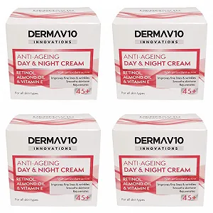 Денний та нічний крем для обличчя Derma V10 Innovations Retinol 4 х 50 мл (200 мл) - Фото 1