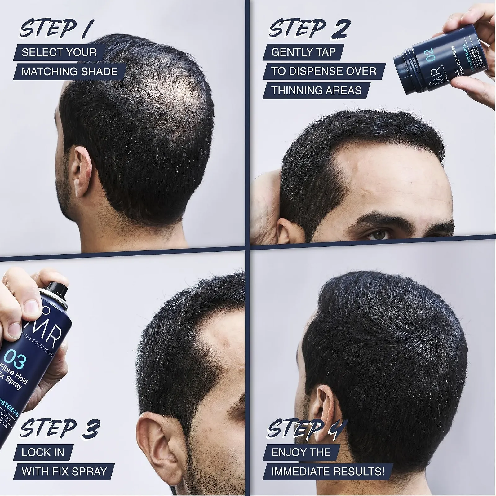 Волокна для волосся MR. Jamie Stevens Середньо-коричневий, фото №3