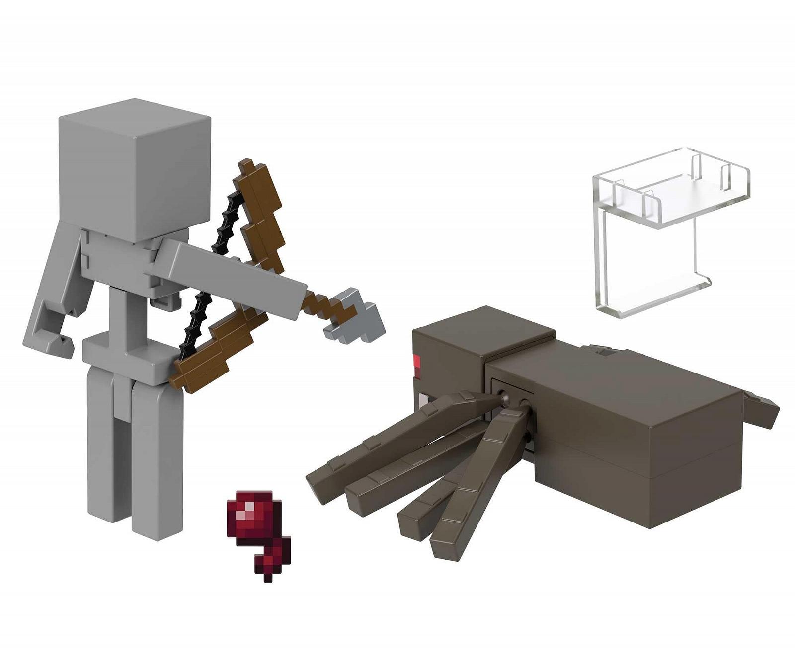 Фигурка Mattel Minecraft HLB29, 8 см, набор из 2 фигурок и 2 аксессуаров, коллекционная фигурка, фото №5
