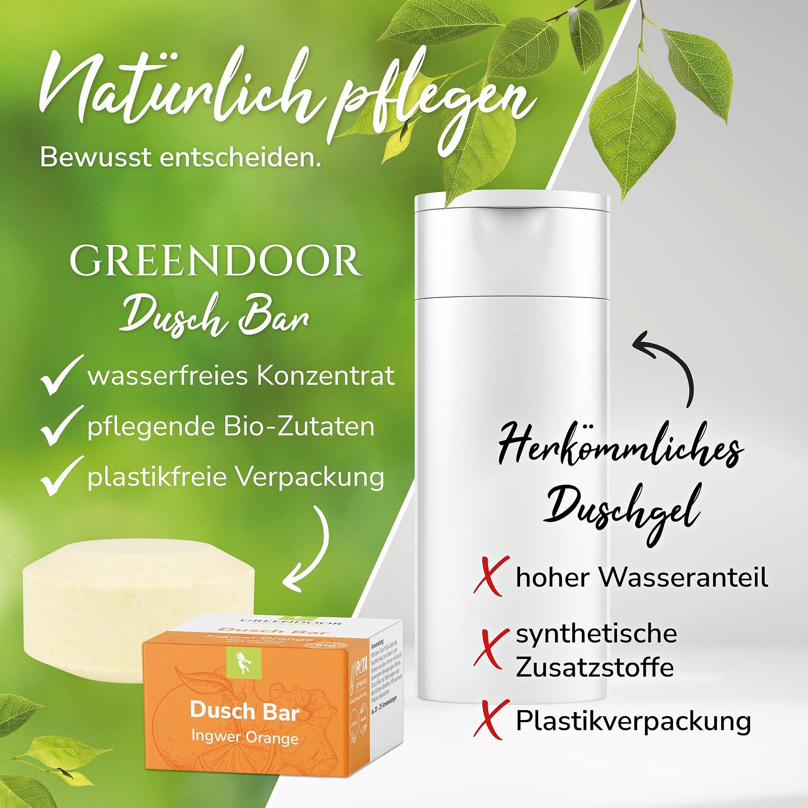 Твердый гель для душа GREENDOOR Shower Bar Ginger Orange 75 г, фото №2