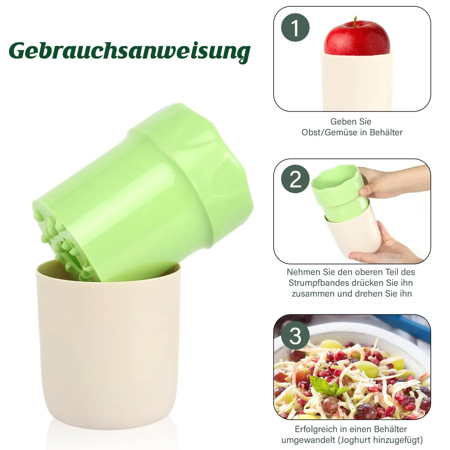 Терка Watris Veiyi для яблук, фруктів, ручна, обертова, багатофункціональна кухонна, фото №3 Терка Watris Veiyi для яблук, фруктів, ручна, обертова, багатофункціональна кухонна, фото №3