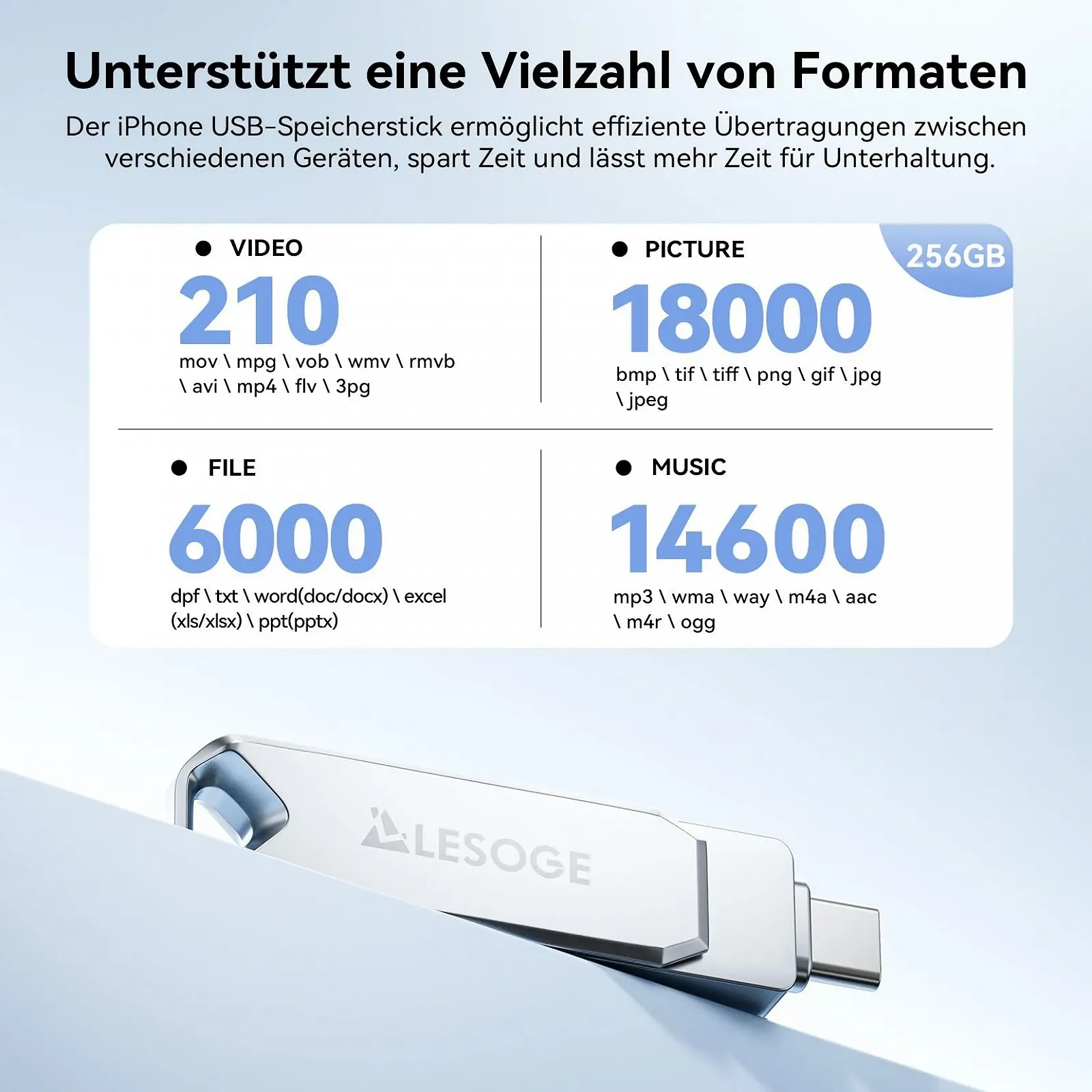 USB-флеш-накопичувач MFi Certified 256 GB Silver, фото №6 USB-флеш-накопичувач MFi Certified 256 GB Silver, фото №6