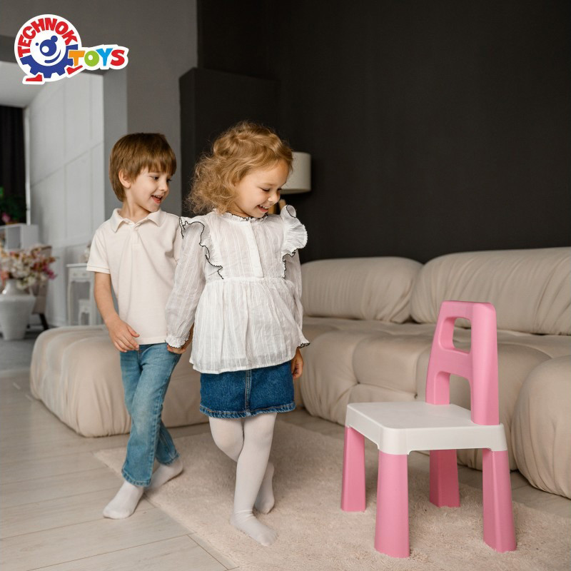 Детский стул Kids Chair 0167TXK стульчик со спинкой до 75 кг Розовый, фото №5