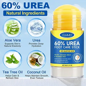 Крем-стик для ног Urea Cream с мочевиной 60% и салициловой кислотой 2%, для сухой и потрескавшейся кожи, 2 шт. synthetic.ua - Фото 1