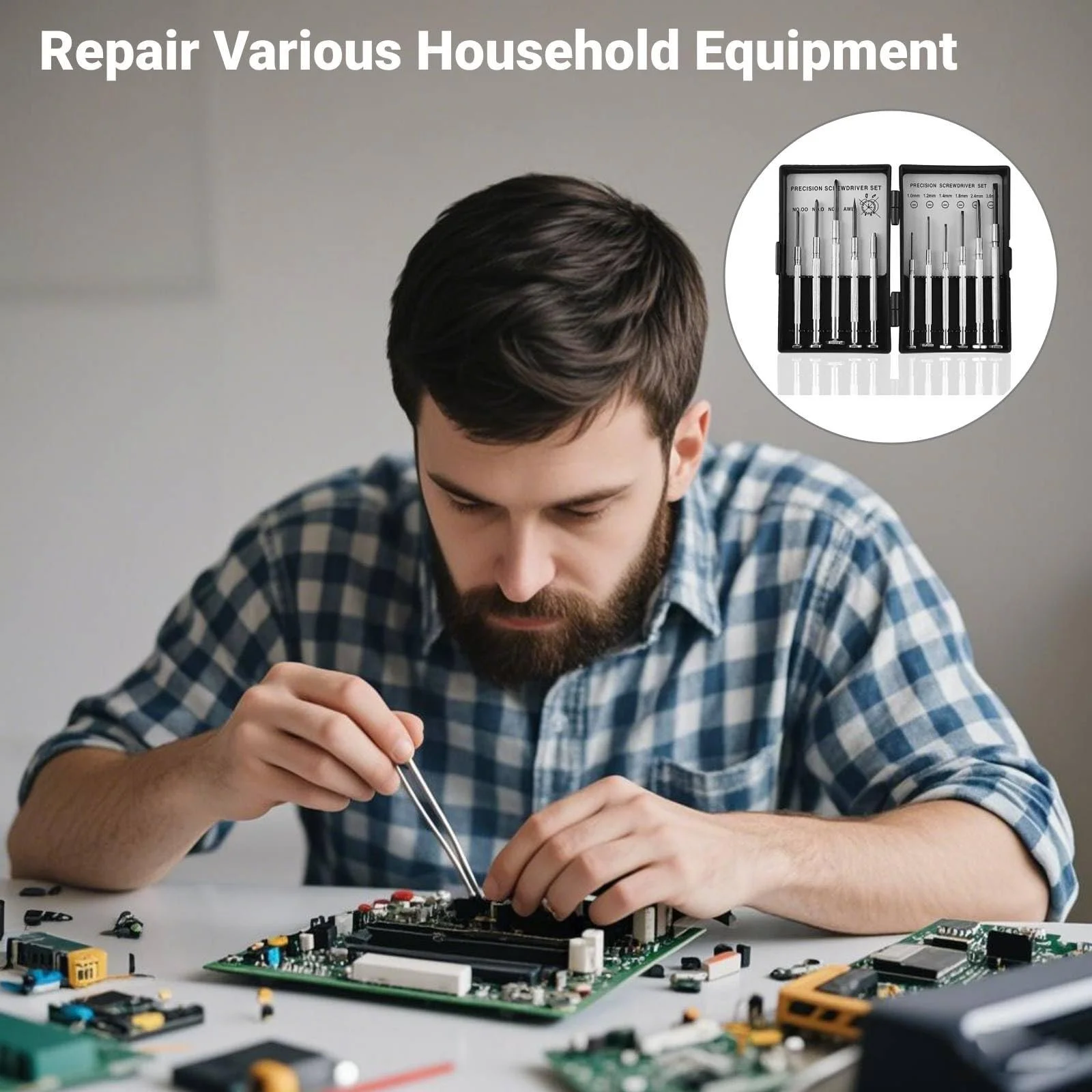 Набір прецизійних викруток 11 в 1 для ремонту годинників та окулярів, фото №4