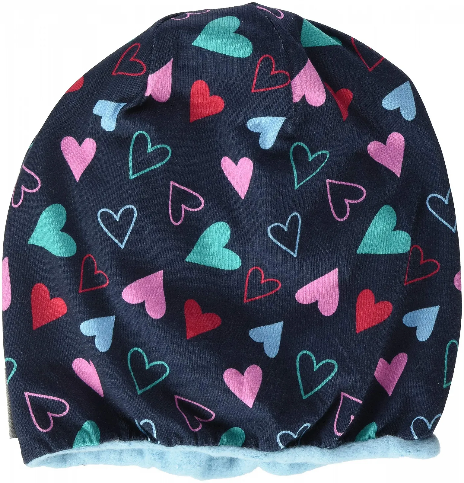 Шапка Slouch Sterntaler для девочек с сердечками Возраст 12-18 месяцев Размер 49 Темно-синий, фото №1 Шапка Slouch Sterntaler для девочек с сердечками Возраст 12-18 месяцев Размер 49 Темно-синий, фото №1