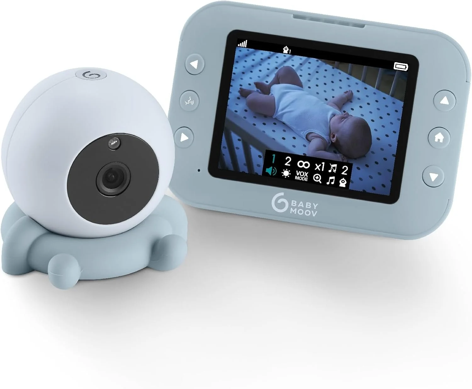 Видеоняня Babymoov Babyphone YOO ROLL Голубой, фото №1