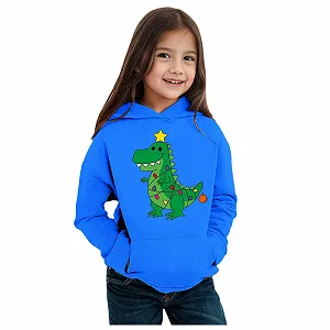 Світшот дитячий, для малюків, хлопчиків та дівчаток, різдвяний, з мультяшним динозавром synthetic.ua - Фото 1