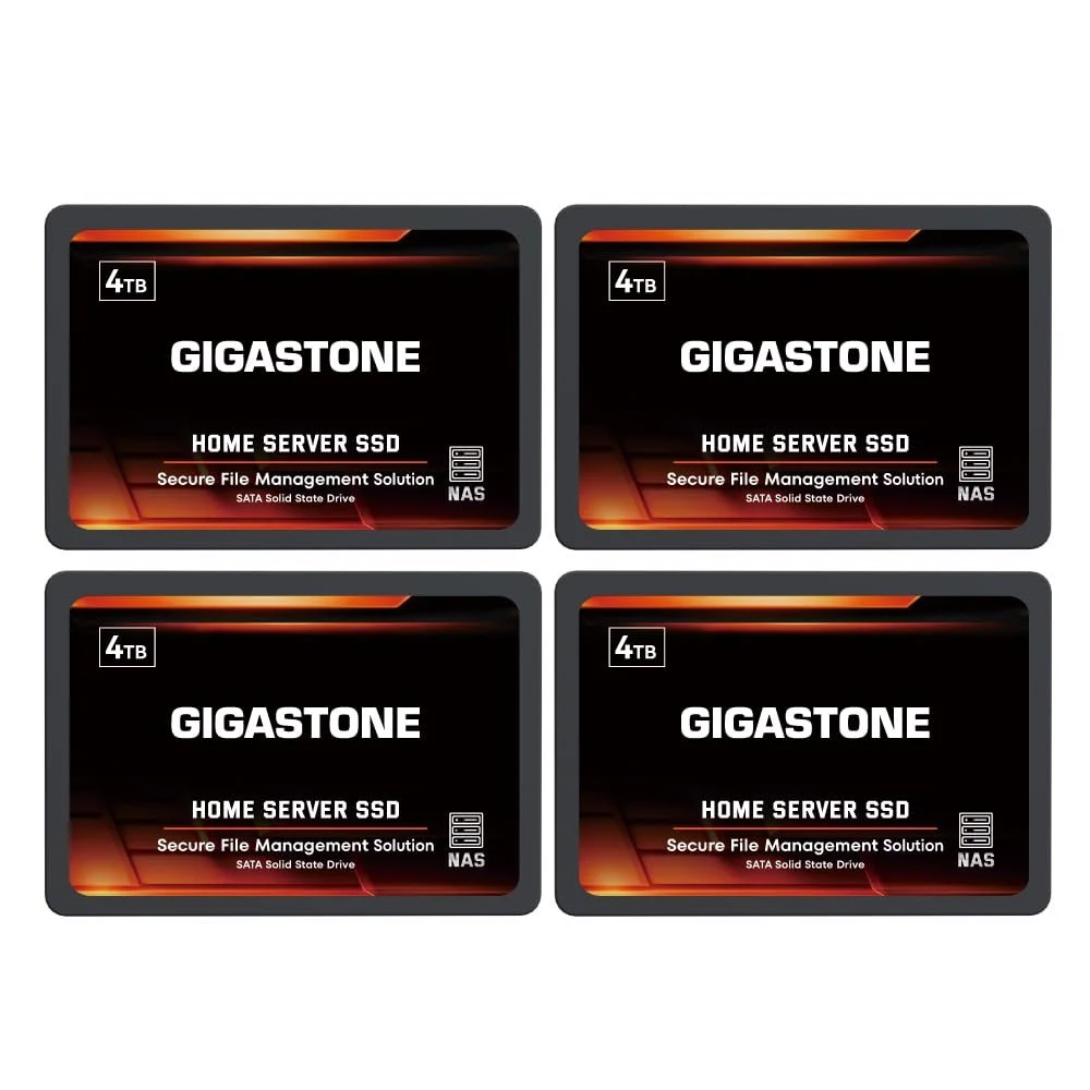 Внутренний SSD-накопитель Gigastone Home NAS 4TB (комплект 4 шт) 2.5" SATA III 3D NAND 530MB/s, фото №1 Внутренний SSD-накопитель Gigastone Home NAS 4TB (комплект 4 шт) 2.5" SATA III 3D NAND 530MB/s, фото №1