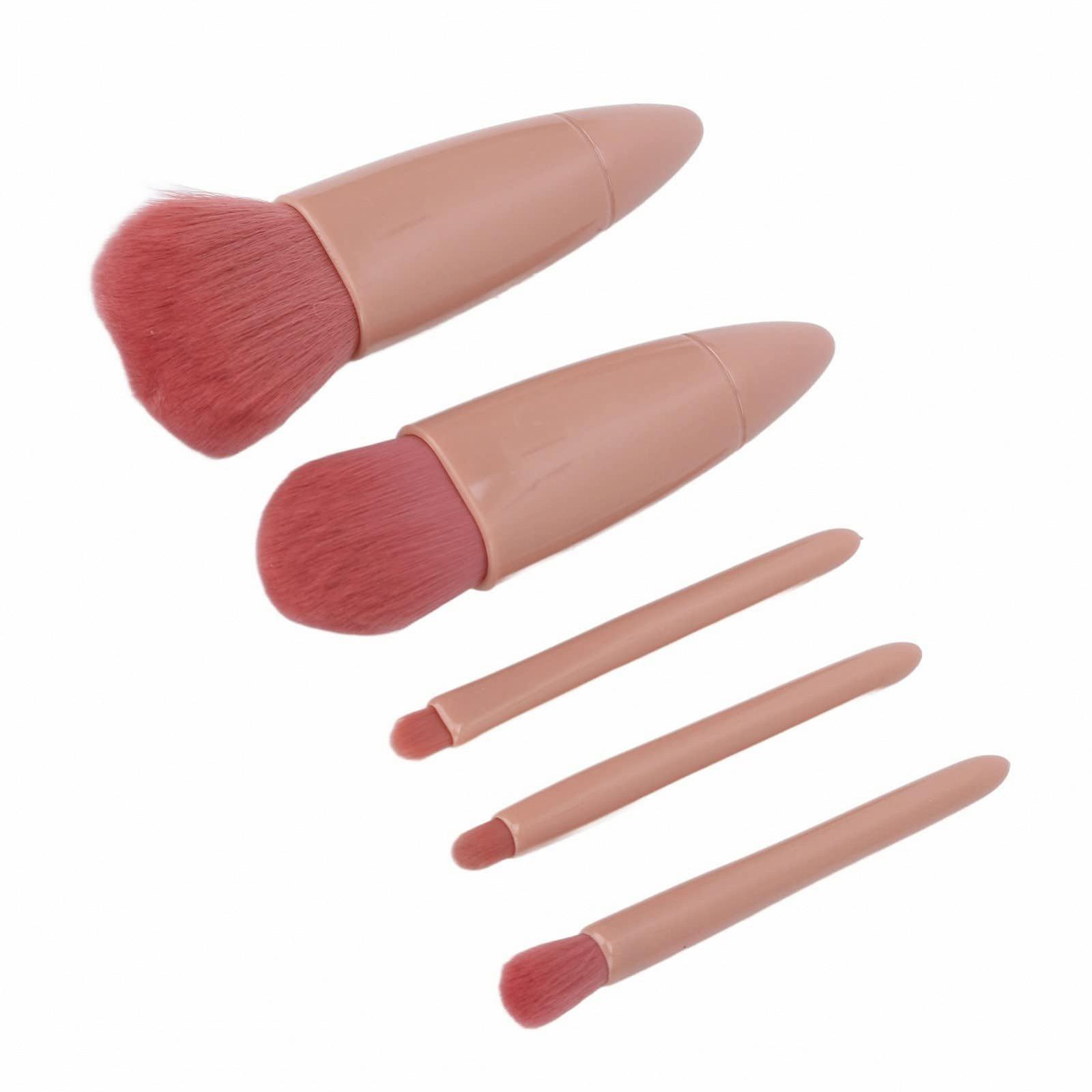 Набор кистей для макияжа Verdant Touch, 5 шт., портативный, волокно, мягкая щетина, мини-кисть для основы, кисть для теней с зеркалом и коробкой для хранения, фото №5