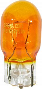 Лампочка без цоколя WY21W жовта 12V-21Вт WX3x16d Brevia (упак.-10шт.) 12312C - Фото 1