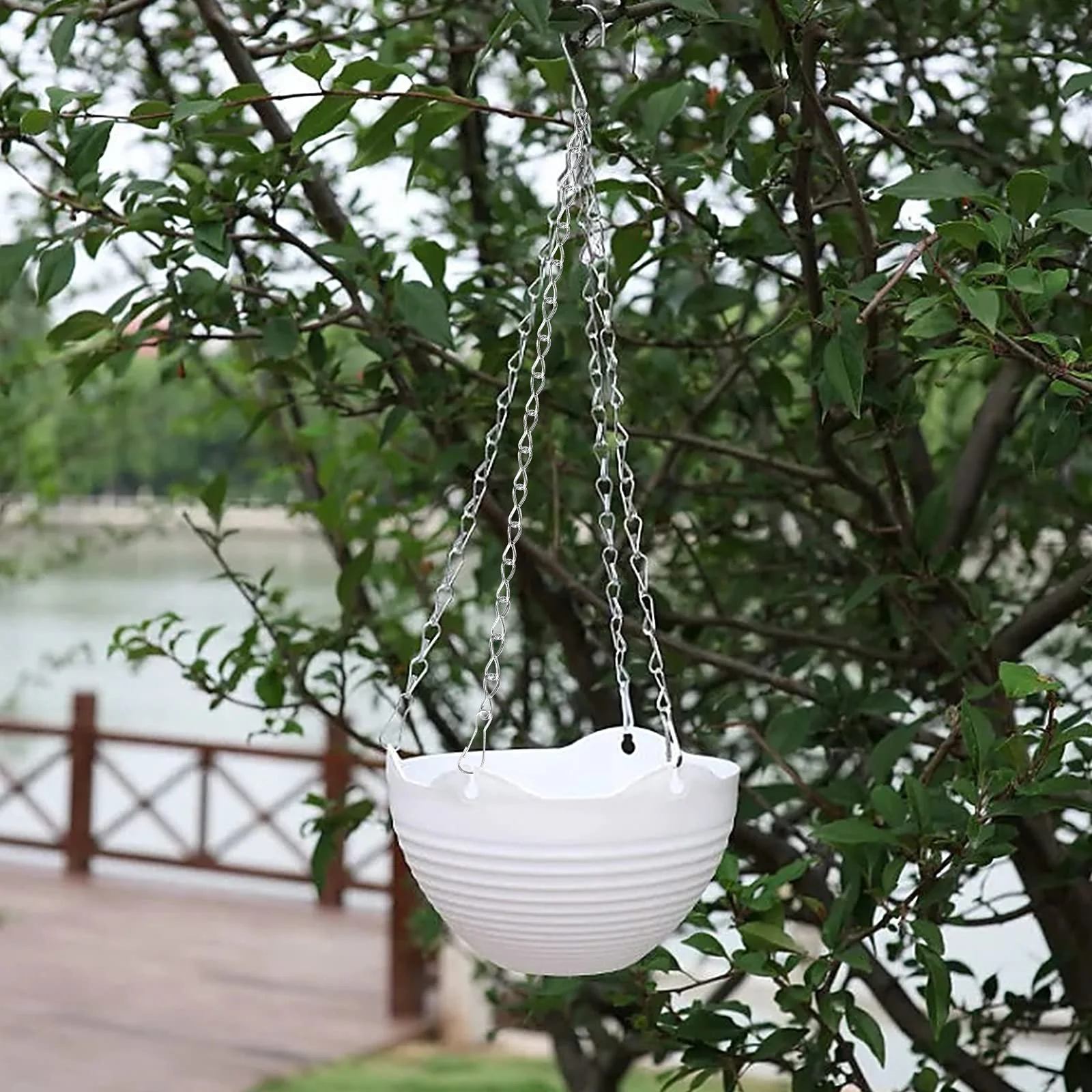 Підвісний ланцюг Набір з 4 предметів Металевий з S-подібними гачками Сріблястий, фото №5