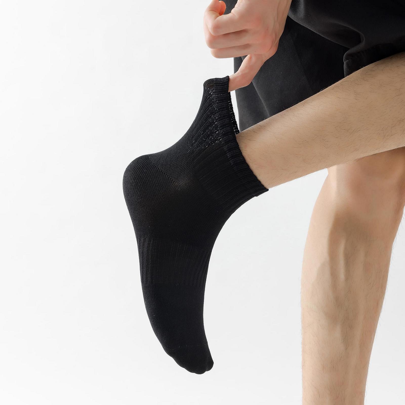 Носки для бега Женские/Мужские Тренировочные Носки 12 пар Хлопковые Дышащие Носки до щиколотки, фото №4