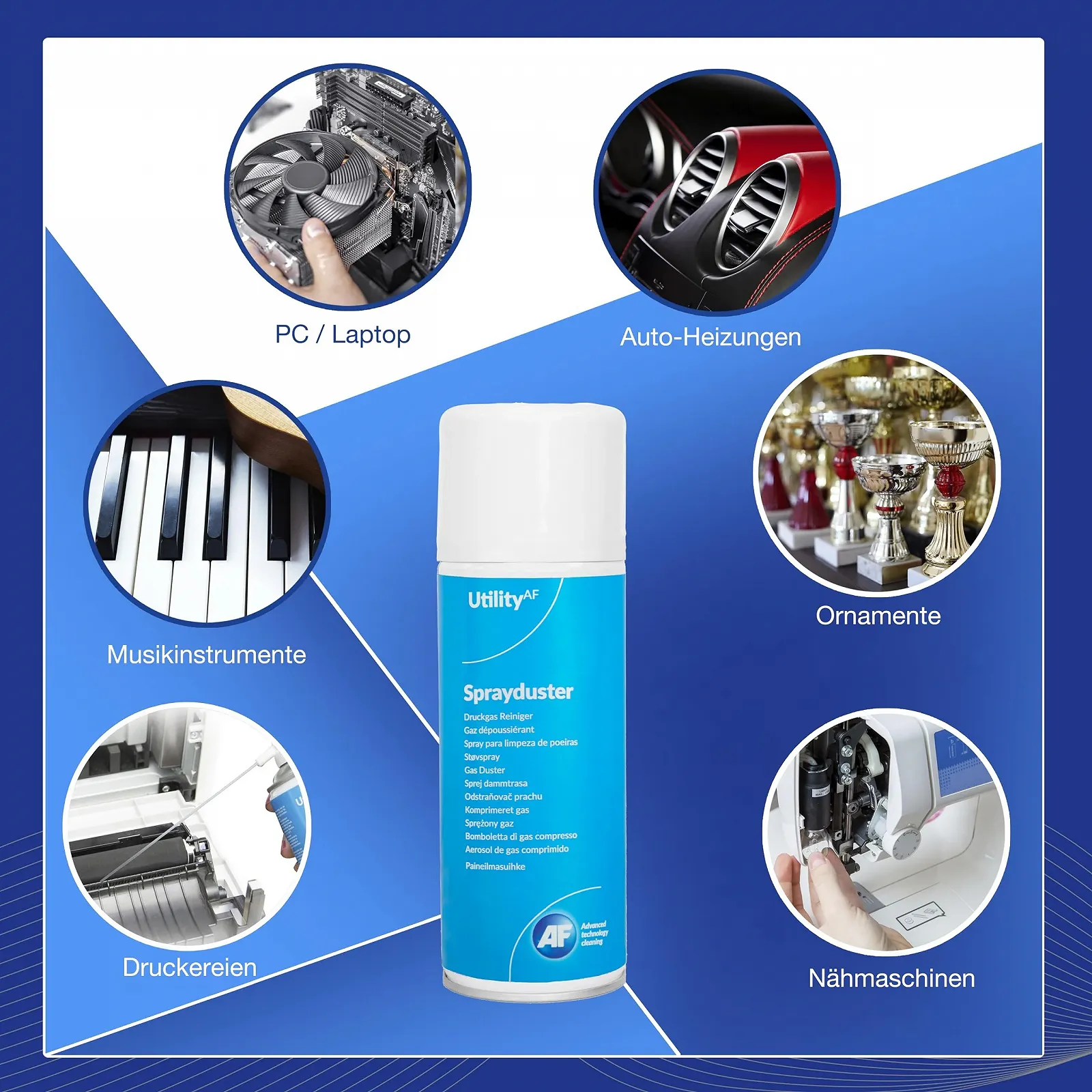 Стиснене повітря AF Utility 2 x 400 мл Pack, фото №3 Стиснене повітря AF Utility 2 x 400 мл Pack, фото №3