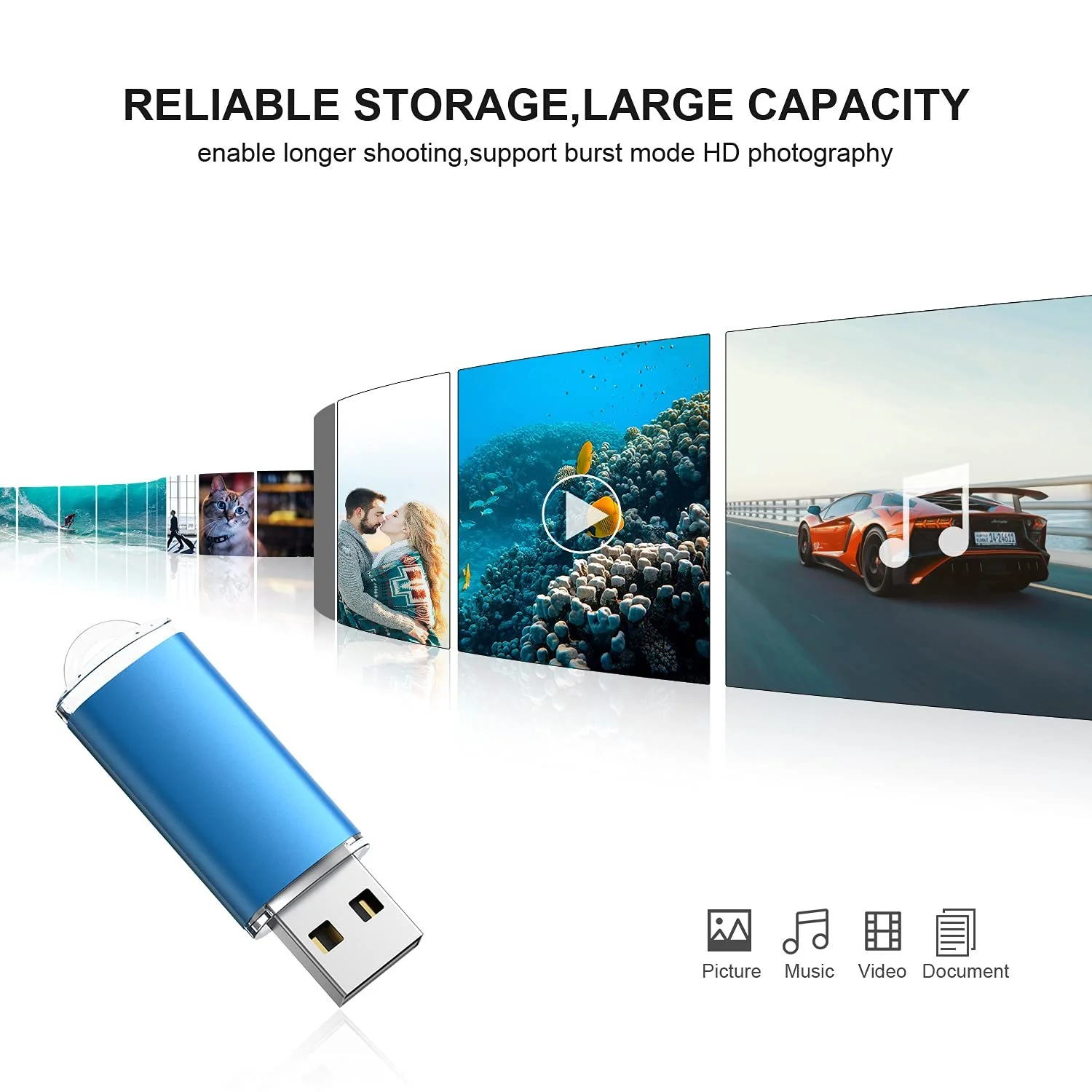 USB-накопичувачі KOOTION USB 2.0 128 GB 3 шт. Colourful, фото №6 USB-накопичувачі KOOTION USB 2.0 128 GB 3 шт. Colourful, фото №6
