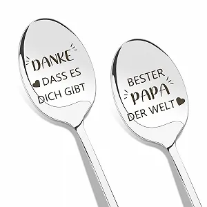 Набір з 2 кавових ложок з гравіюванням - Фото 1