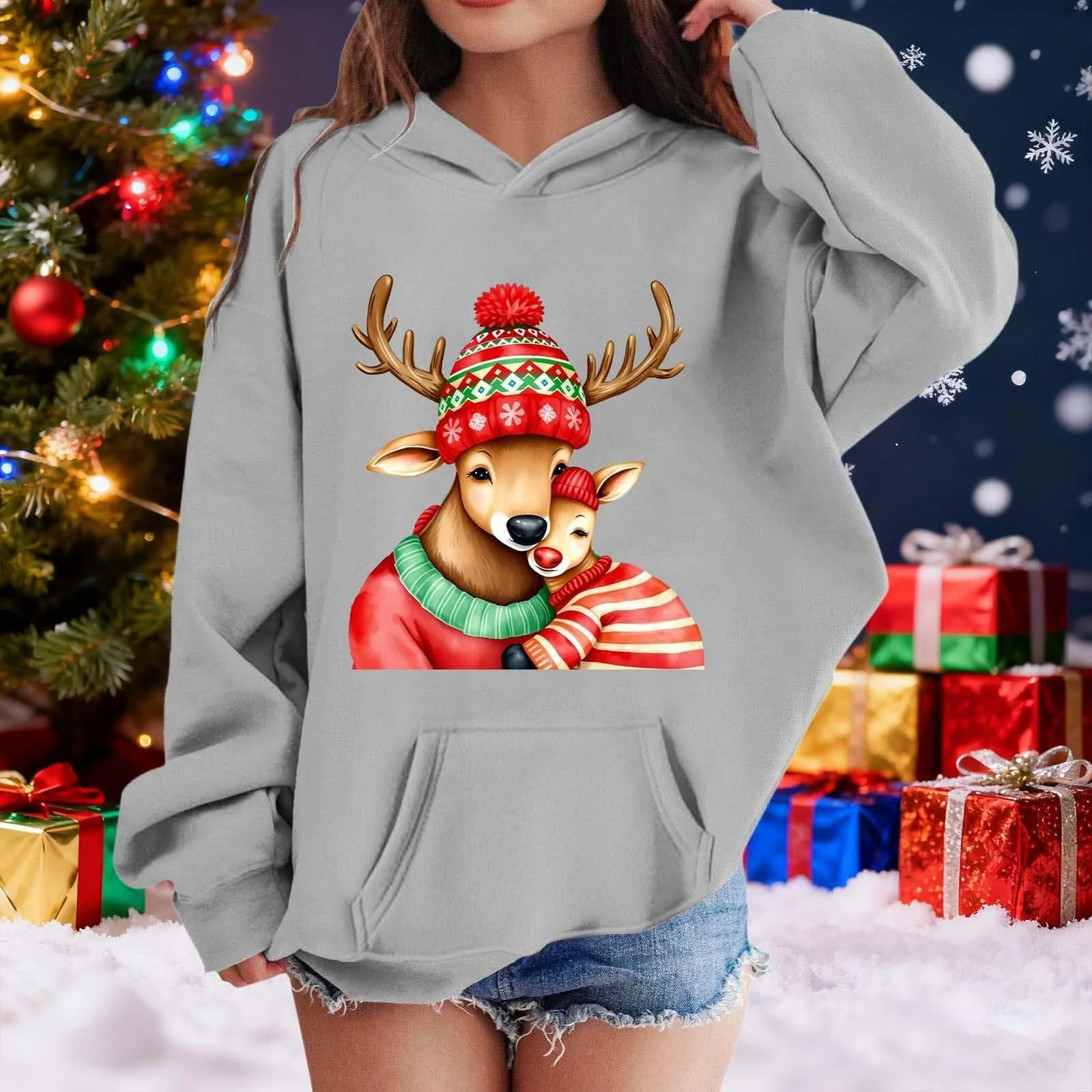 Худи для девочки Generisch с праздничным принтом, фото №2